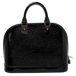 Pre Owned حقيبة لوي فيتون ألما بي إم جلد إيبي إلكتريك أسود 