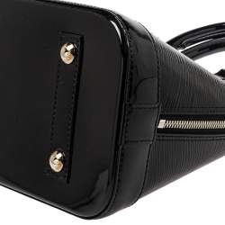 Pre Owned حقيبة لوي فيتون ألما بي إم جلد إيبي إلكتريك أسود 