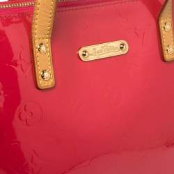 Pre Owned Louis Vuitton Rose Pop Monogram Vernis Bellevue PM Bag