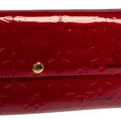 مملوكة مسبقًا محفظة لوي فيتون سارا جلد لامع مونوغرامي أحمر