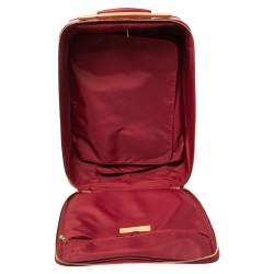 Pre Owned Louis Vuitton Red Monogram Vernis Pegase 45 Luggage