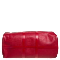 Louis Vuitton Red Epi Leather Keepall 45 