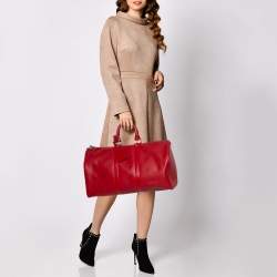 Louis Vuitton Red Epi Leather Keepall 45 