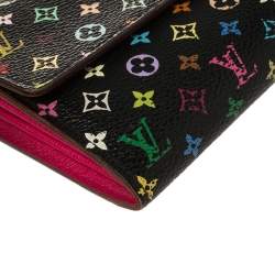 مملوكة مسبقًا محفظة لوي فيتون سارة كانفاس مونوغرام أسود متعدد الألوان