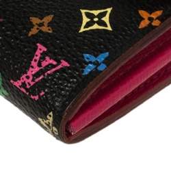 مملوكة مسبقًا محفظة لوي فيتون سارة كانفاس  مونوغرام أسود متعدد الألوان