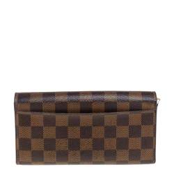 مملوكة مسبقًا Louis Vuitton Damier Ebene Canvas Sarah Wallet