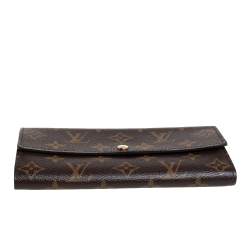 Pre Owned محفظة لوي فيتون سارا كانفاس مقوى مونوغرامي