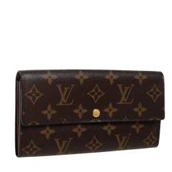 Pre Owned محفظة لوي فيتون سارا كانفاس مقوى مونوغرامي