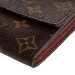 Pre Owned محفظة لوي فيتون سارا كانفاس مقوى مونوغرامي