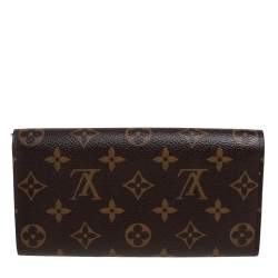 Pre Owned محفظة لوي فيتون سارا كانفاس مقوى مونوغرامي