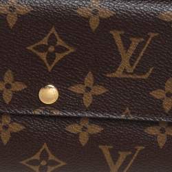 Pre Owned محفظة لوي فيتون سارا كانفاس مقوى مونوغرامي