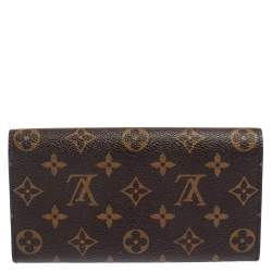 Pre Owned محفظة لوي فيتون سارا كانفاس مقوى مونوغرامي