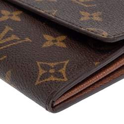 Pre Owned محفظة لوي فيتون سارا كانفاس مقوى مونوغرامي