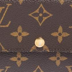 Pre Owned محفظة لوي فيتون سارا كانفاس مقوى مونوغرامي