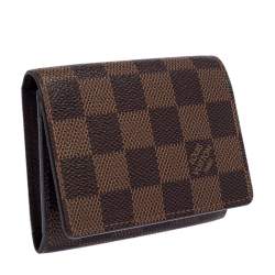 Pre Owned حافظة بطاقات بيزنس لوي فيتون كانفاس دامييه إيبين