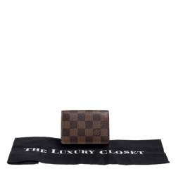 Pre Owned حافظة بطاقات بيزنس لوي فيتون كانفاس دامييه إيبين