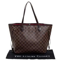 Pre Owned Louis Vuitton Damier Ebene Canvas Neverfull MM Bag