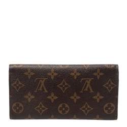 Pre Owned Louis Vuitton Rose Nacre Monogram Canvas Josephine Wallet