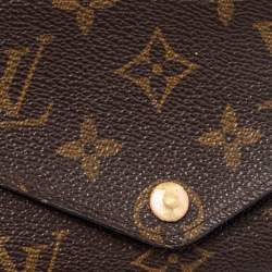 Pre Owned Louis Vuitton Rose Nacre Monogram Canvas Josephine Wallet