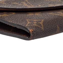 Pre Owned Louis Vuitton Rose Nacre Monogram Canvas Josephine Wallet