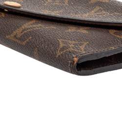 Pre Owned Louis Vuitton Rose Nacre Monogram Canvas Josephine Wallet