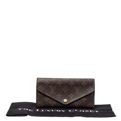 Pre Owned Louis Vuitton Rose Nacre Monogram Canvas Josephine Wallet