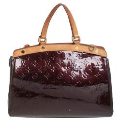 Pre Owned Louis Vuitton Amarante Monogram Vernis Brea MM Bag