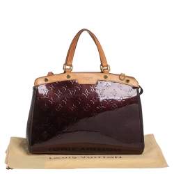 Pre Owned Louis Vuitton Amarante Monogram Vernis Brea MM Bag