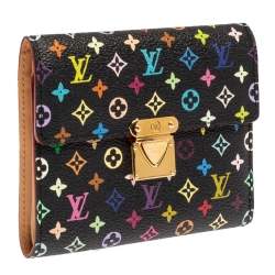 Pre Owned Louis Vuitton Black Monogram Multicolore Koala Wallet