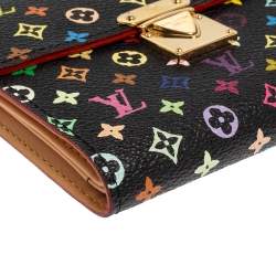 Pre Owned Louis Vuitton Black Monogram Multicolore Koala Wallet