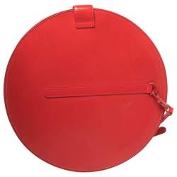 Pre Owned حقيبة لوي فيتون أوب أرت دائرية جلد مات مونوغرام أحمر 