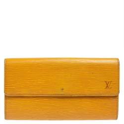 Louis Vuitton Porte Monnaie Billets Tresor Wallet Epi Leather Red in Leather  with Brass - US