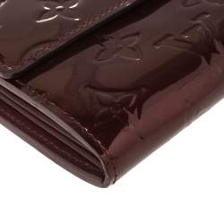 مملوكة مسبقًا Louis Vuitton Rouge Fauviste Monogram Vernis Leather Sarah Wallet