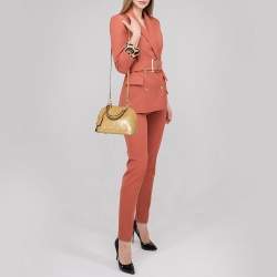 Pre Owned Louis Vuitton Beige Poudre Monogram Vernis Alma BB Bag