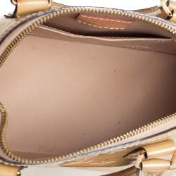 Pre Owned Louis Vuitton Beige Poudre Monogram Vernis Alma BB Bag