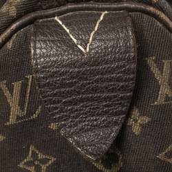 Pre Owned Louis Vuitton Fusain Monogram Mini Lin Canvas Speedy 30 Bag