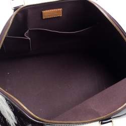 Pre Owned حقيبة لوي فيتون ألما جلد مونوغرامي لامع عنابي كبيرة