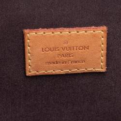 Pre Owned حقيبة لوي فيتون ألما جلد مونوغرامي لامع عنابي كبيرة