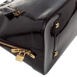 Pre Owned حقيبة لوي فيتون ألما جلد مونوغرامي لامع عنابي كبيرة