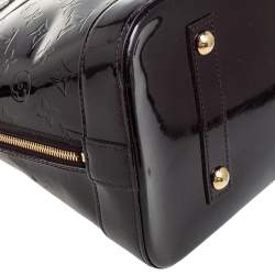 Pre Owned Louis Vuitton Amarante Monogram Vernis Alma GM Bag