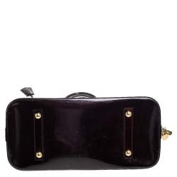 Pre Owned Louis Vuitton Amarante Monogram Vernis Alma GM Bag