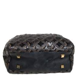 Pre Owned Louis Vuitton Black Monogram Canvas Limited Edition Eclipse Speedy 28 Bag