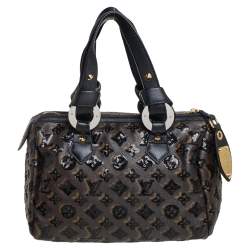 Pre Owned Louis Vuitton Black Monogram Canvas Limited Edition Eclipse Speedy 28 Bag