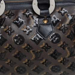 Pre Owned Louis Vuitton Black Monogram Canvas Limited Edition Eclipse Speedy 28 Bag