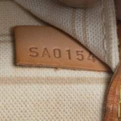 Pre Owned Louis Vuitton Damier Azur Canvas Neverfull MM Bag
