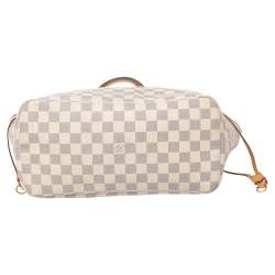 Pre Owned Louis Vuitton Damier Azur Canvas Neverfull MM Bag