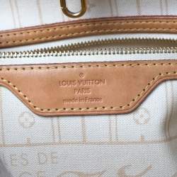 Pre Owned Louis Vuitton Damier Azur Canvas Neverfull MM Bag
