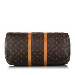 Pre Owned Louis Vuitton Brown Monogram Canvas Keepall 45 Bag