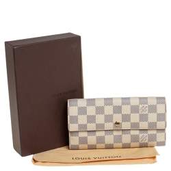 Pre Owned محفظة لوي فيتون سارا كانفاس دامييه آزور 