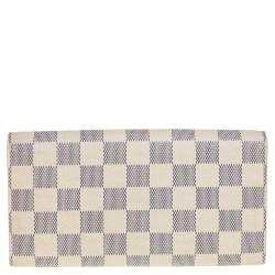 Pre Owned محفظة لوي فيتون سارا كانفاس دامييه آزور 